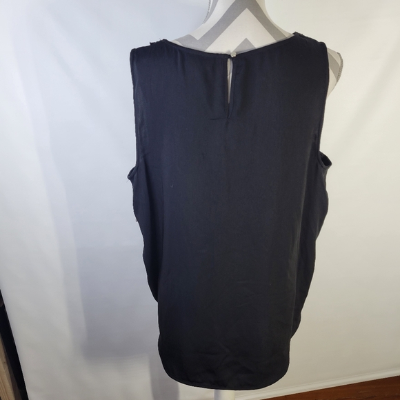 NWT Liz Claiborne collection Embelished high low Black Dressy tank Size XL - Picture 4 of 9